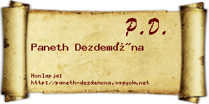 Paneth Dezdemóna névjegykártya